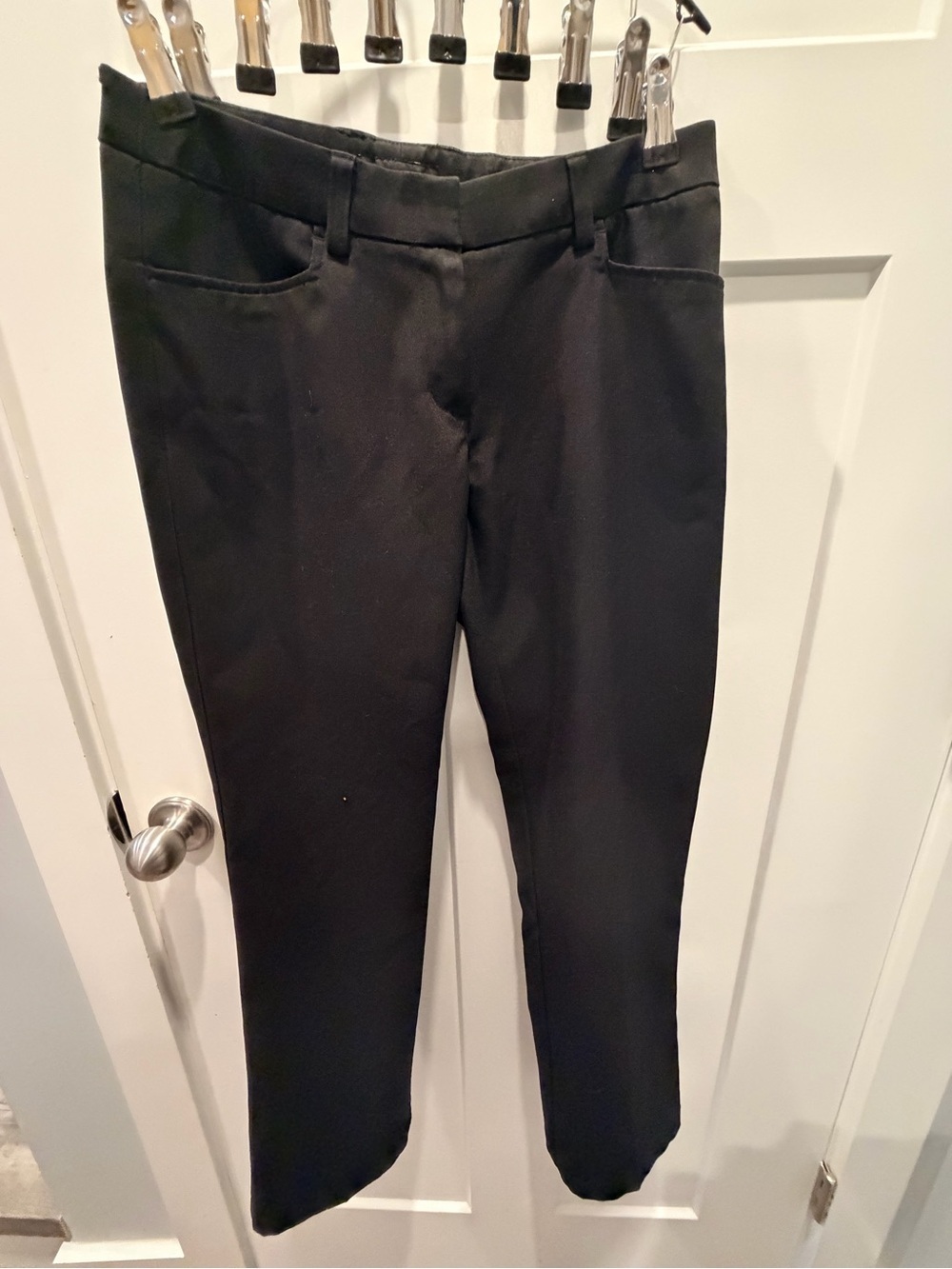 OOBE Black Career Dress Pants Womens 28 Waist Straight Leg Office Work Slacks